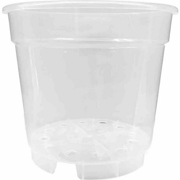 GARDAMO Pflanzkübel Orchideentopf 12 cm transparent, Polypropylen, erhöhter Boden