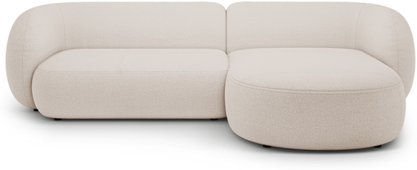Micadoni Ecksofa Kate 3-Sitzer Rechts Boucle Beige