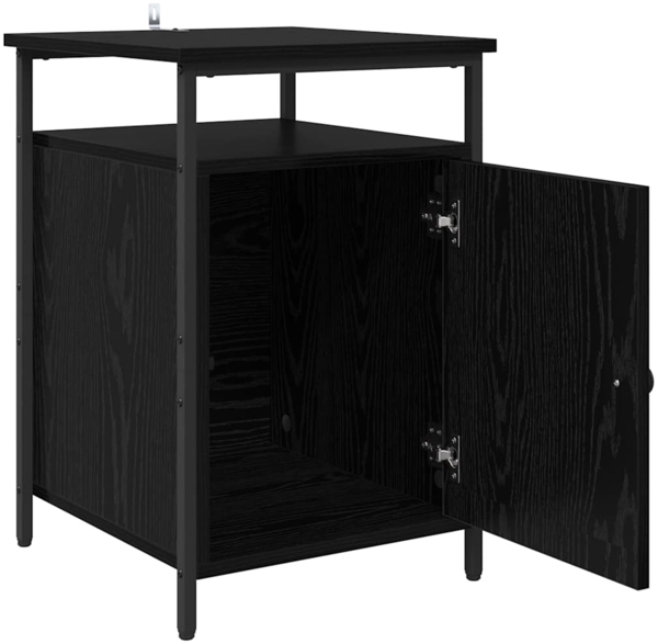 vidaXL Nachttisch Schwarz Eichen-Optik 40 x 42 x 60cm Holzwerkstoff 881810 Bild 4