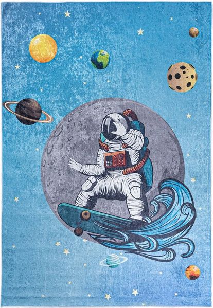 Mazovia Kinderteppich Kinderteppich Kinderzimmerteppich Planeten Weltraum, 80 x 150 cm