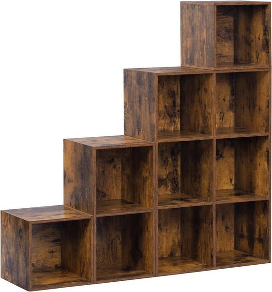 Woltu Bücherregal, 1-tlg, Raumteiler mit 10 Fächern 120x120x30cm