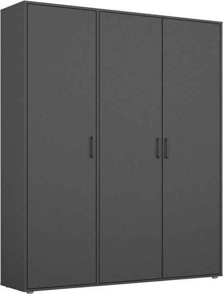 Rauch Möbel 'Voyager' Kleiderschrank, Holz, Grau Metallic, Zubehör Classic, Breite 140 cm | ohne Schubladen