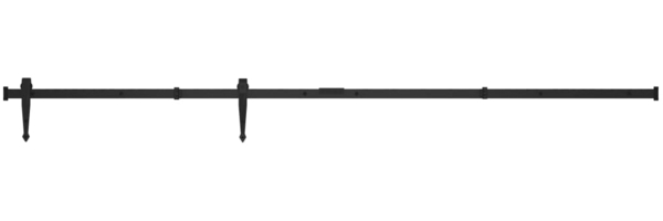 vidaXL Mini Schiebetürbeschlag Set für Schranktüren Carbonstahl 183 cm 148021