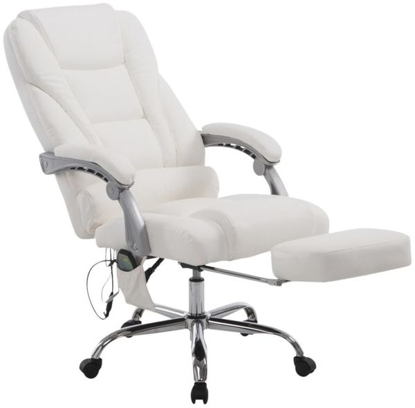 CLP 'Pacific' Bürostuhl mit Massagefunktion, Kunstleder weiß, max. 150 kg Bild 5