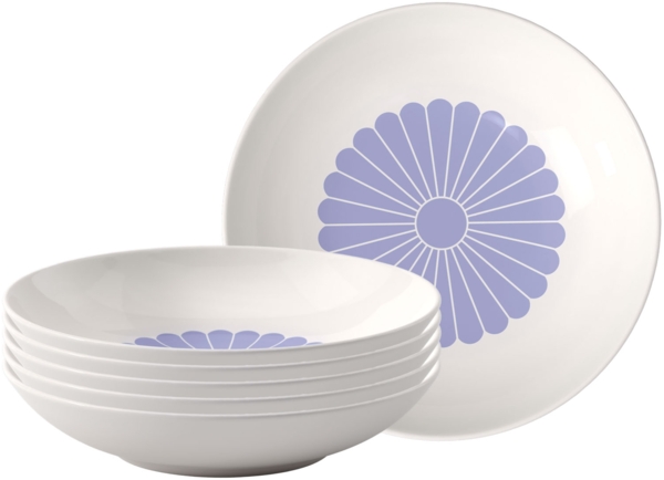 Villeroy & Boch Fleur Bleu Pastaschale ø 24 cm 6er Set Bild 1