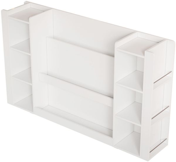 Merax Kinderregal, Bilderbuchregal mit Stauraum, Kinderschrank & Kinderbuchregal, Holzmöbel für Kinderzimmer, Weiß, 140 x 30 x 95 cm Bild 9