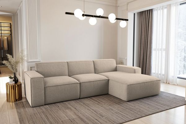 Kaiser Möbel Ecksofa Eckcouch SIENA L-Form, Stoff Poso/Salvador/Maloy/Artico/Velo, Einzelsofa, Bequem, originelles Design, praktisch, viele Farben