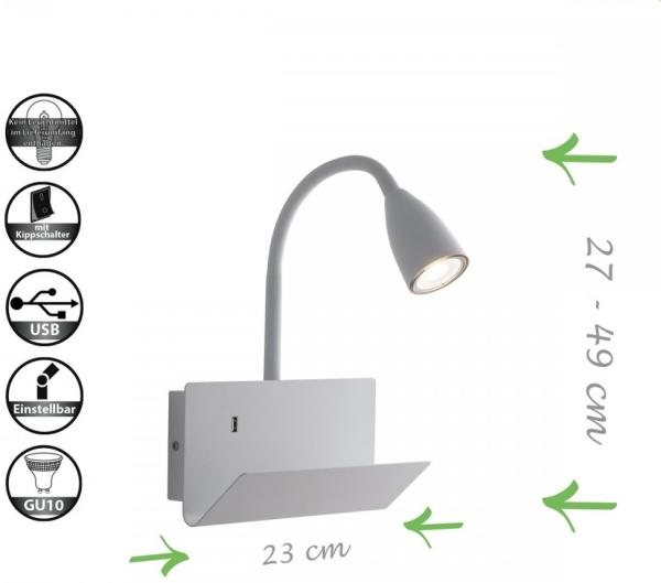 Luce Design Gulp AP BCO Wandleuchte 1-flammig ECO Light weiß Bild 5