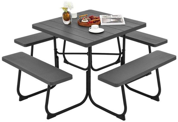 KOMFOTTEU Gartentisch, Picknicktisch Set, für 8 Personen
