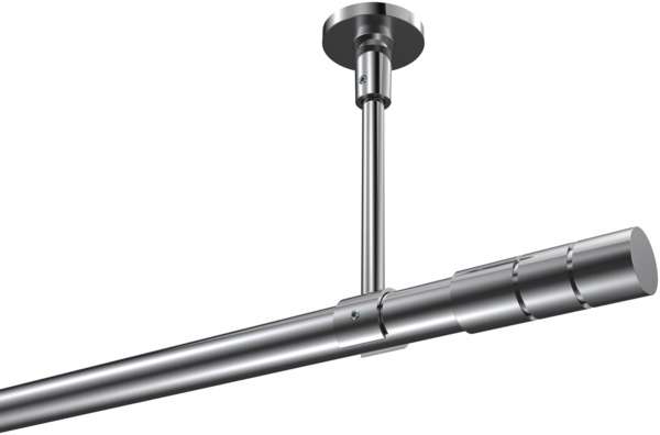 Gardinenstangen-Set Sonette Elanto 320 cm (geteilt in 2 x 160 cm), 1-läufig, 20 mm Ø Chrom