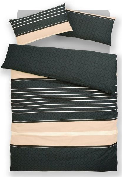OTTO home Bettwäsche Circle, Polycotton, 2 teilig, Bettwäsche aus Baumwolle mit Streifen-Design, moderne Bettwäsche