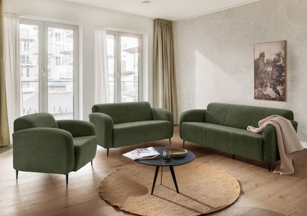 Sofa Set Marone 3er+2er+Sessel von Benformato mit Metallfüßen | verschiedene Farben