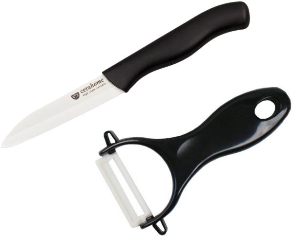 2-tlg. Keramik Starterset Küchenmesser Schäler, Serie CERAHOME
