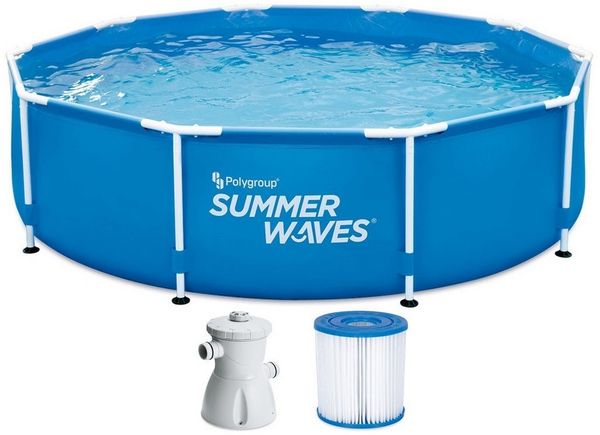 SUMMER WAVES Framepool TW39-P2001030A0EU Frame Active Pool 305 x 76 cm mit Filterpumpe