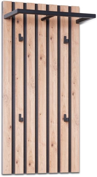 Wandgarderobe >Wandgarderobe Tip 3< in braun/schwarz - 45x90x23 (BxHxT)