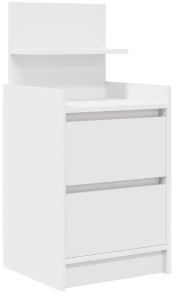 vidaXL Nachttisch mit 2 Schubladen Weiß 38x34x80 cm 861355
