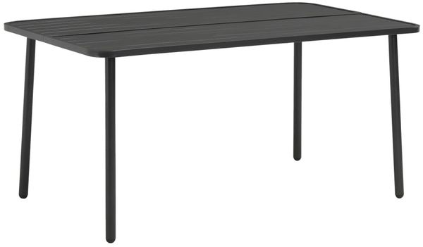 vidaXL Gartentisch Dunkelgrau 150x90x72 cm Stahl 44259