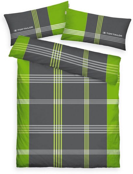 TOM TAILOR HOME Bettwäsche Ole in Gr. 135x200 oder 155x220 cm, Renforcé, 2 teilig, karierte Bettwäsche aus Baumwolle, mit Reißverschluss