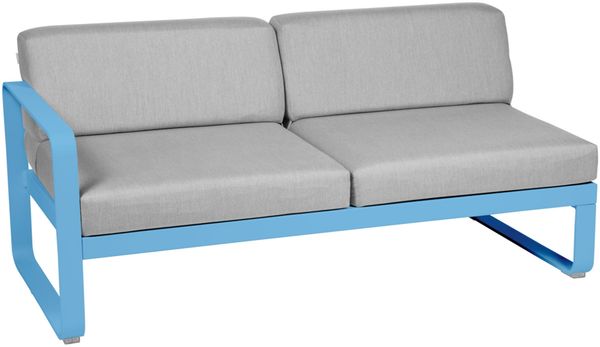 Bellevie Lounge 2-Sitzer Modul E1 Maya-Blau 79 Flanellgrau Links