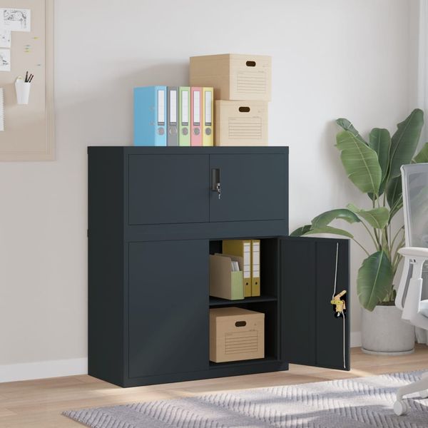 vidaXL Aktenschrank Anthrazit 90x40x110 cm Stahl 3188328