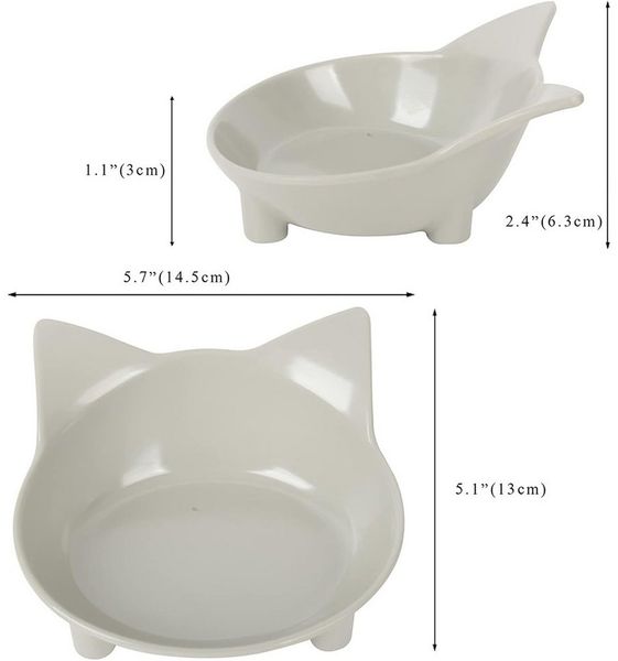 TUWENA Futternapf Katzennäpfe 3er-Set, Katzenfutternapf mit rutschfestem Gummi, zur Linderung von Ermüdung der Schnurrhaare, spülmaschinenfest