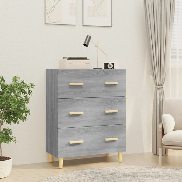 vidaXL Sideboard Grau Sonoma 70x34x90 cm Holzwerkstoff 817346