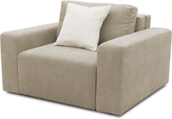 DOMO. collection Sessel 700 029, Polstersessel mit Schlaffunktion und Federkernpolsterung, loses Rückenkissen, Schlafsessel, Armsessel 130 x 116 x 85 cm (BxTxH), beige Bild 5