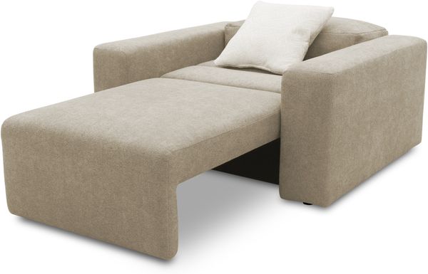 DOMO. collection Sessel 700 029, Polstersessel mit Schlaffunktion und Federkernpolsterung, loses Rückenkissen, Schlafsessel, Armsessel 130 x 116 x 85 cm (BxTxH), beige Bild 8