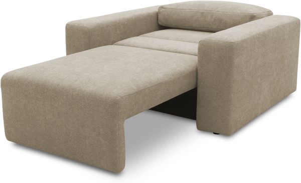 DOMO. collection Sessel 700 029, Polstersessel mit Schlaffunktion und Federkernpolsterung, loses Rückenkissen, Schlafsessel, Armsessel 130 x 116 x 85 cm (BxTxH), beige Bild 9