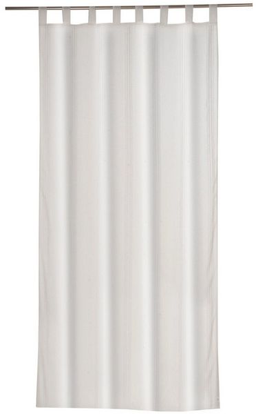 Home4You Vorhang Schlaufenschal, 140 x 245 cm, Beige, (1 St), Schlaufen, transparent, Polyester, Polyester, transparent, mit Längsstreifen