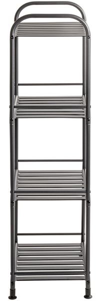 Regal >59824< 4 Ablagen, in anthrazit, Metall, Stahlrohr - 33x108x28cm (BxHxT) Bild 5