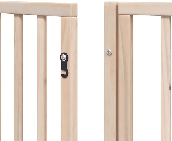 vidaXL 9-tlg. Hundetor mit Tür Faltbar 450 cm Pappelholz 3155529 Bild 10