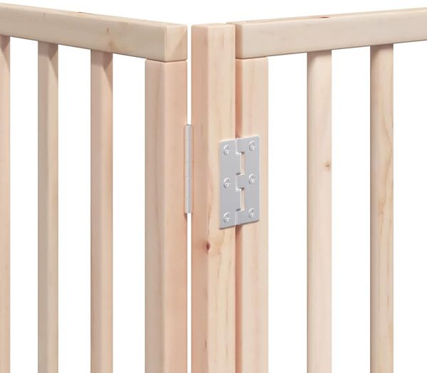 vidaXL 9-tlg. Hundetor mit Tür Faltbar 450 cm Pappelholz 3155529 Bild 11