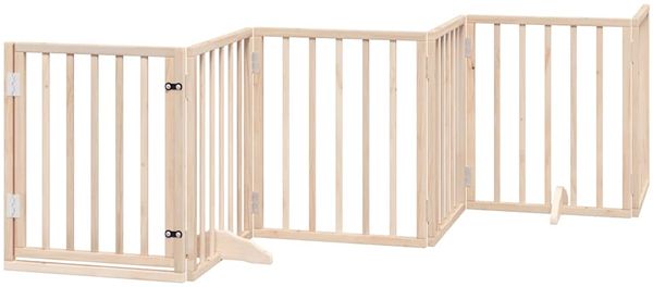 vidaXL 9-tlg. Hundetor mit Tür Faltbar 450 cm Pappelholz 3155529 Bild 4