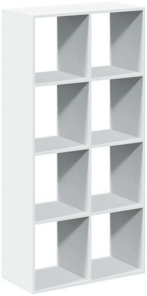 vidaXL Raumteiler-Bücherregal Weiß 69,5x29x137,5 cm Holzwerkstoff 858021