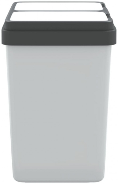 vidaXL Duo Mülleimer Weiß 2x25 L 154981 Bild 4