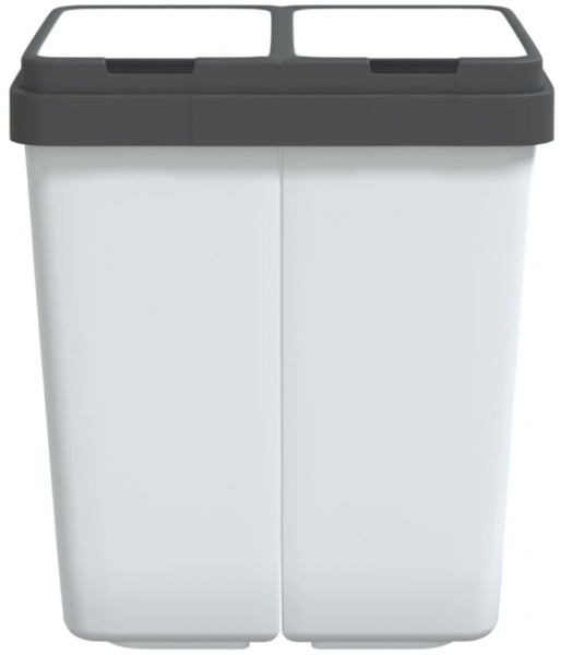 vidaXL Duo Mülleimer Weiß 2x25 L 154981 Bild 3