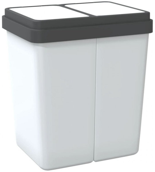 vidaXL Duo Mülleimer Weiß 2x25 L 154981 Bild 5