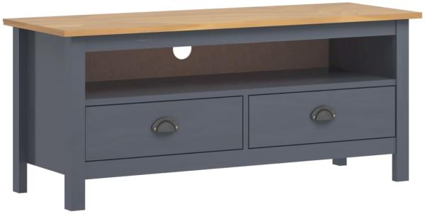 vidaXL TV-Schrank Hill Grau 110 x 40 x 47 cm Kiefer Massivholz