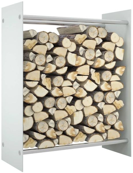 vidaXL Brennholzregal Weiß 80x35x100 cm Hartglas 327471