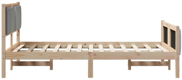 vidaXL Bettgestell Braun und hellgrau 120 x 200 cm Massivholz Kiefer 878469 Bild 5