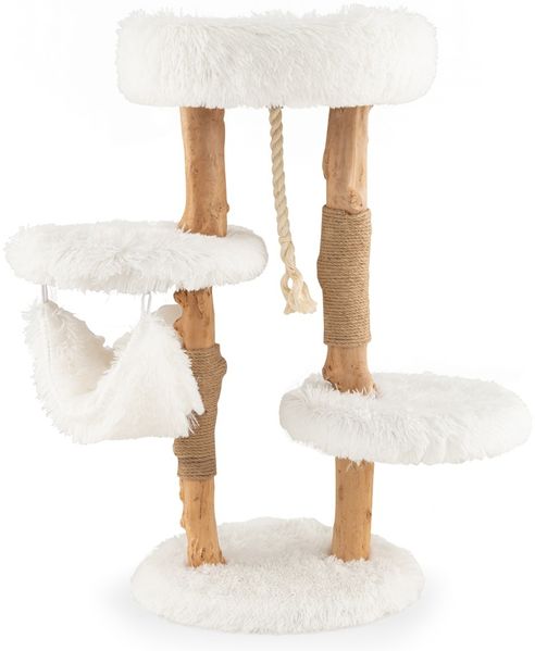 87 cm Kratzbaum aus Massivholz mehrschichtiges Katzenaktivitätszentrum