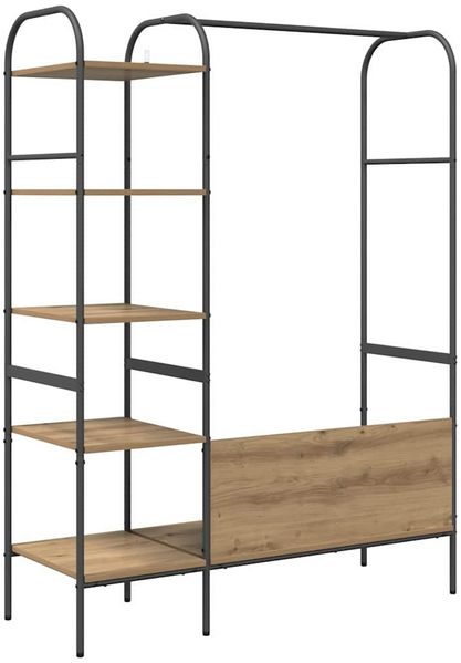 vidaXL Kleiderständer mit Regal Beige 120 x 44 x 160 cm Holzwerkstoff 868450 Bild 7