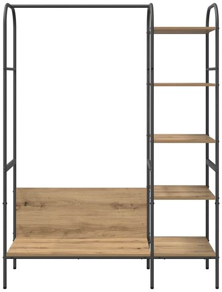 vidaXL Kleiderständer mit Regal Beige 120 x 44 x 160 cm Holzwerkstoff 868450 Bild 5