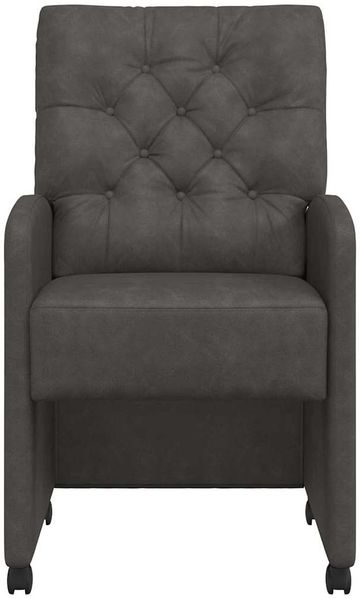 vidaXL Esszimmerstühle mit Rollen 2 pcs Schwarz 58 x 67 x 97 cm 42017857 Bild 4
