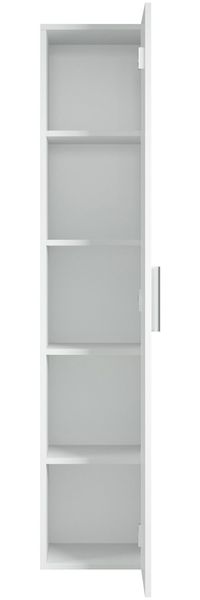 Badplaats Badezimmerschrank Pluto 30 x 30 x 150 cm Weiß Matt - Hoch Badschrank mit 1 Tür Bild 2