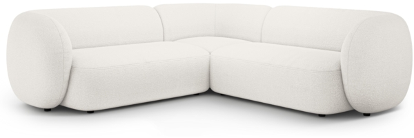 Micadoni Ecksofa Kate 5-Sitzer Boucle Weiß