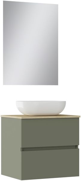 Baikal Duo, Holz Glas Keramik Melamin 16 mm, Moosgrün, 60 cm