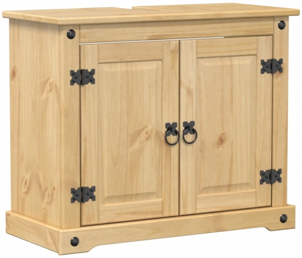 vidaXL Waschbeckenunterschrank Corona 73x33x60 cm Massivholz Kiefer 4002791