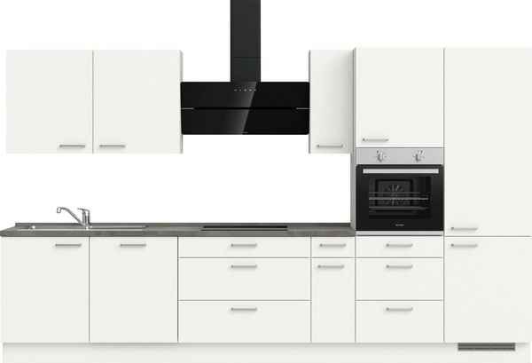 nobilia® Küchenzeile "Touch II", NEU: individuell anpassbar mit gratis Profi-Beratung, vormontiert, Breite 360 cm, Ausrichtung wählbar, wahlw. mit E-Geräten